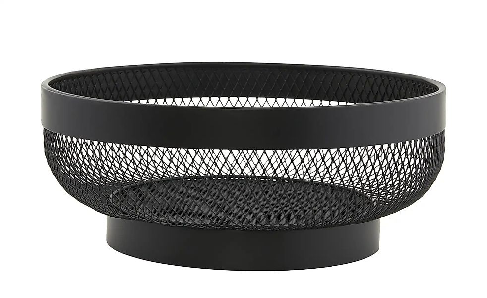 Justinus Obstkorb  LifeStyle ¦ schwarz ¦ Metall ¦ Maße (cm): H: 9,5  Ø: 25 günstig online kaufen