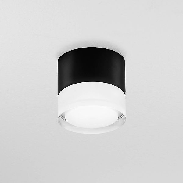 Egger DLS Außendeckenlampe Phoenix 3.000 K schwarz Ø 9cm Alu günstig online kaufen