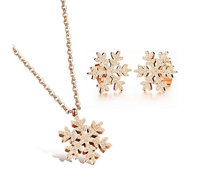 Kim Johanson Schmuckset Schneeflocke (3-tlg), Halskette und Ohrringe günstig online kaufen