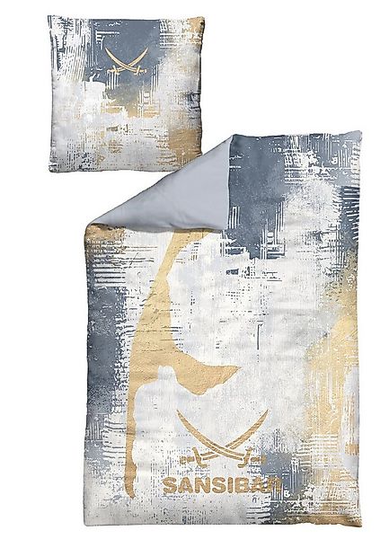 Sansibar Sylt Bettwäsche Bettwäsche SANSIBAR Satin BL 135x200 cm blau Bettb günstig online kaufen