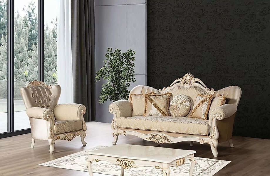 JVmoebel Sofa, Sofagarnitur 3+1 Sitzer Sofa Couch Garnituren Textil Neu günstig online kaufen