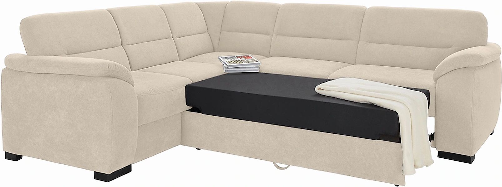 sit&more Ecksofa »Montego L-Form«, wahlweise mit Bettfunktion und Schubkast günstig online kaufen