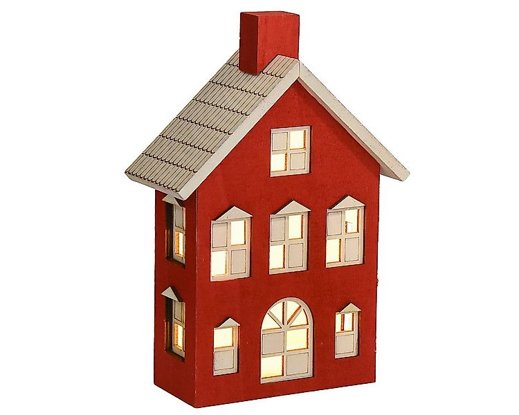Viana Weihnachtsmann Holzhaus Deko Lichthaus Batterie Weihnachtsdeko Rotwei günstig online kaufen