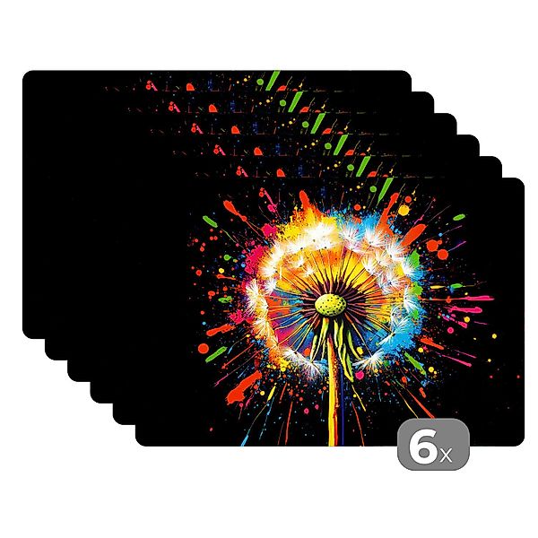 MuchoWow Platzset Löwenzahn - Graffiti - günstig online kaufen