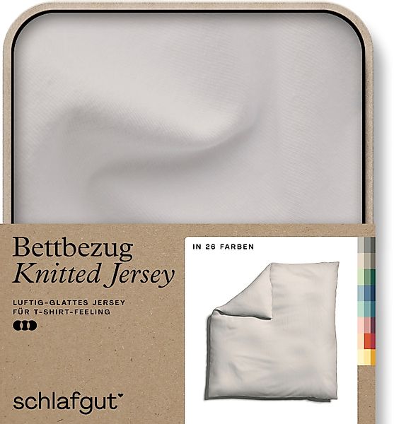Schlafgut Bettbezug Knitted Jersey uni, aus günstig online kaufen