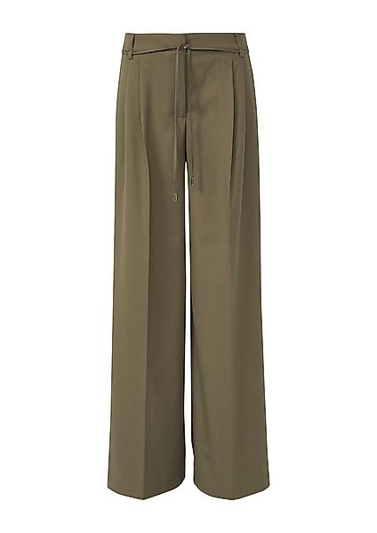 comma Chinos Hose Fließende Wide-Leg-Hose mit abnehmbarem Gürtel günstig online kaufen