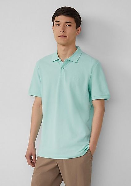 s.Oliver Kurzarmshirt Poloshirt aus Baumwollpiqué Logo günstig online kaufen