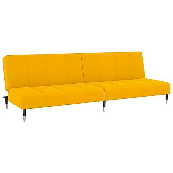 vidaXL Sofa Schlafsofa 2-Sitzer Gelb Samt günstig online kaufen