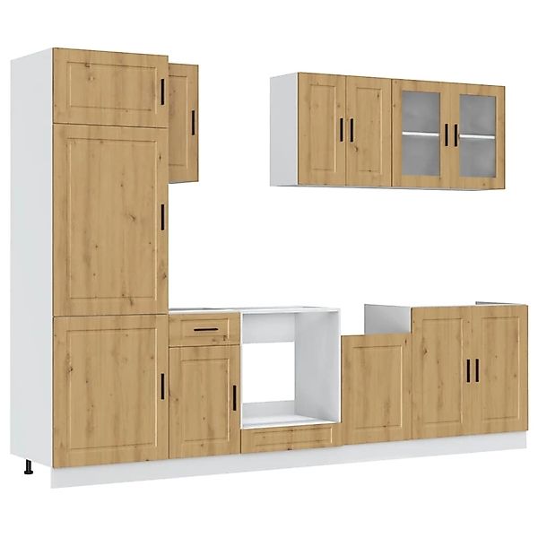 vidaXL 8-Tlg Küchenschrank-Set Kalmar Artisan-Eiche Holzwerkstoff 3314820 günstig online kaufen