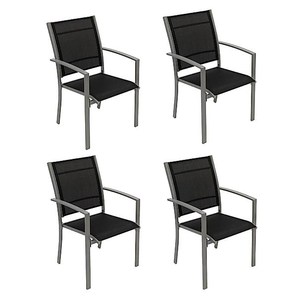 TPFGarden Gartenstuhl LEEDS (4er Set Stapelsessel günstig online kaufen
