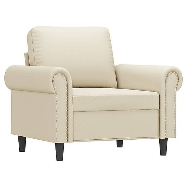 vidaXL Sofa Sessel Creme 60 cm Kunstleder günstig online kaufen