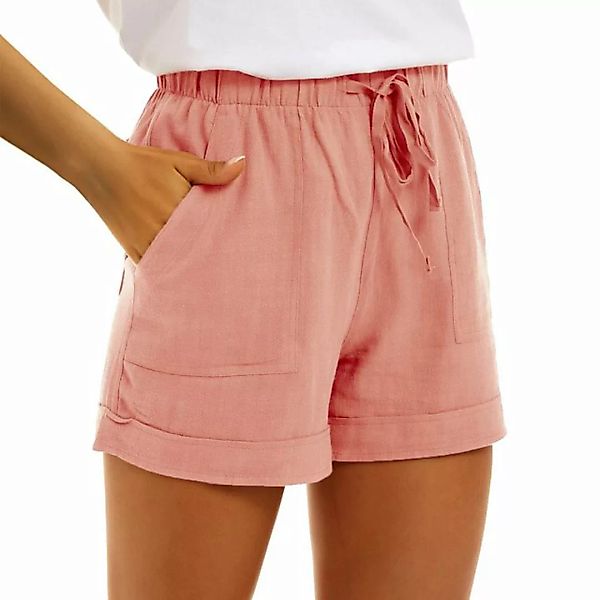 KIKI Shorts Einfarbige Damen-Shorts mit Kordelzug und Taschen, locker günstig online kaufen