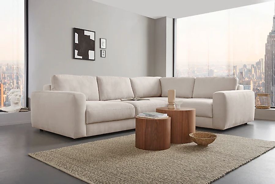 Home affaire Ecksofa »Bloomfield, Breite 304cm, Mega Polsterecke mit viel P günstig online kaufen