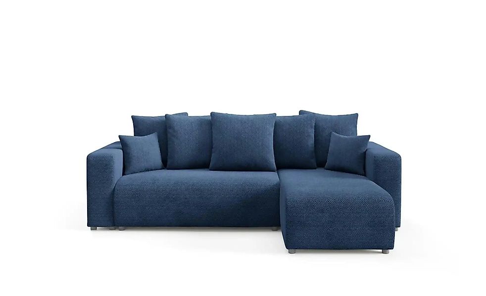 Ecksofa mit Schlaffunktion Evora ¦ blau ¦ Maße (cm): B: 247 H: 88 Polstermö günstig online kaufen