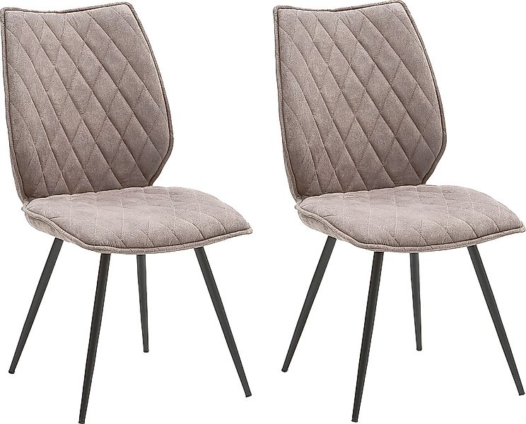 MCA furniture 4-Fußstuhl »Navarra« () 2 Stk. 2-er Set mit Stoffbezug, belas günstig online kaufen