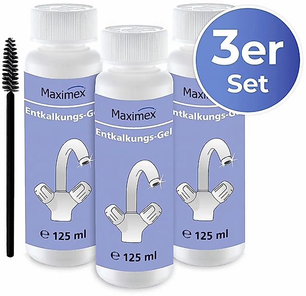 Maximex Reinigungs-Set "Entkalkungsgel mit Bürste" für Armaturen, Duschköpf günstig online kaufen