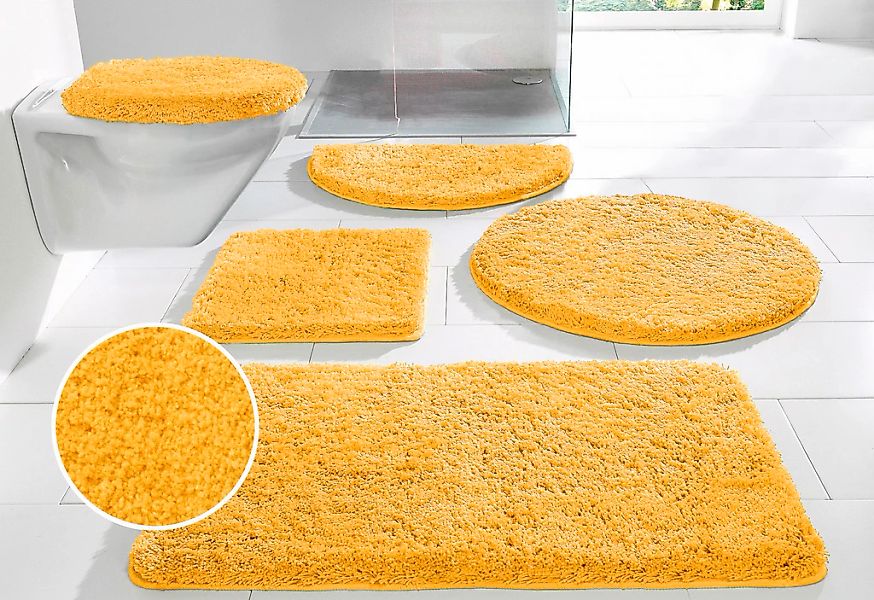 my home Badematte "Sanremo, Badvorleger, Badezimmer Teppich, sehr weich" Hö günstig online kaufen