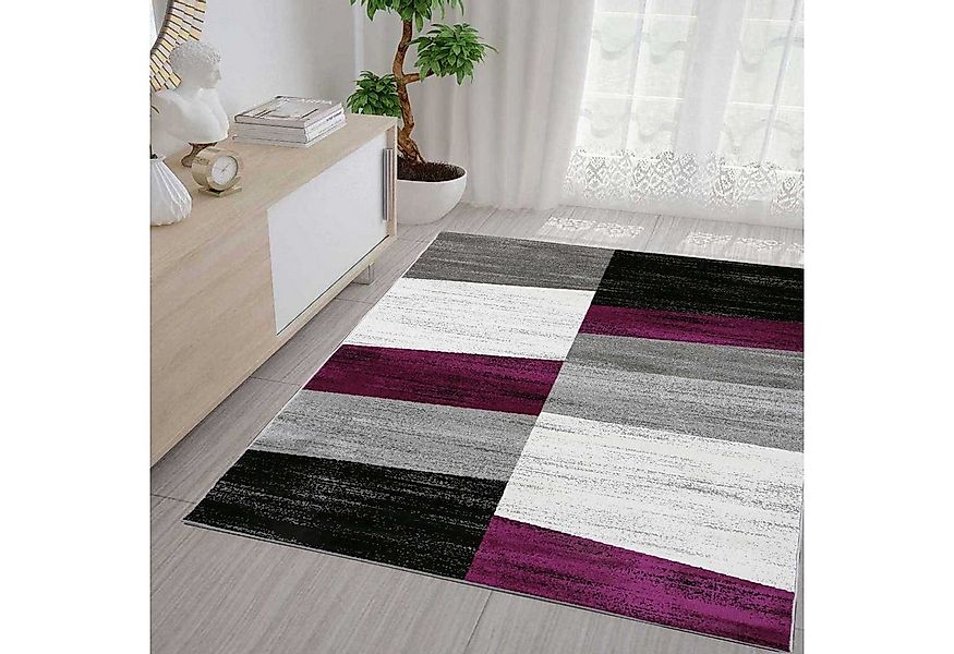 Vimoda Teppich Geometrisches Muster Meliert, Kariert, Rechteckig, Läufer, T günstig online kaufen