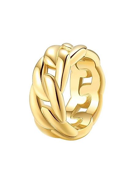 Hey Happiness Fingerring Geo Panzer Ring, Edelstahl Vergoldet 18K, Damenrin günstig online kaufen