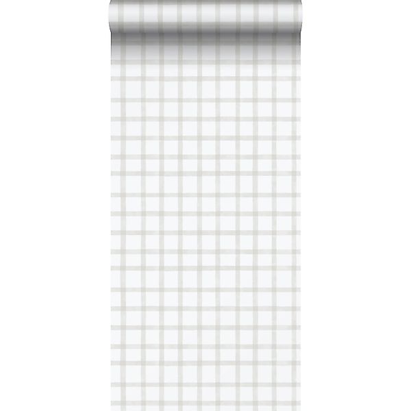 Sanders & Sanders Tapete Karomuster Grau und Weiß 53 cm x 10.05 m günstig online kaufen