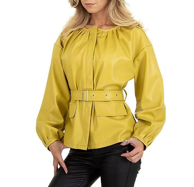 Ital-Design Steppjacke Damen Freizeit (76329235) Stretch Bikerjacke in Grün günstig online kaufen