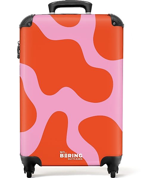 NoBoringSuitcases.com© Hartschalen-Trolley Rosa mit roten Flecken günstig online kaufen
