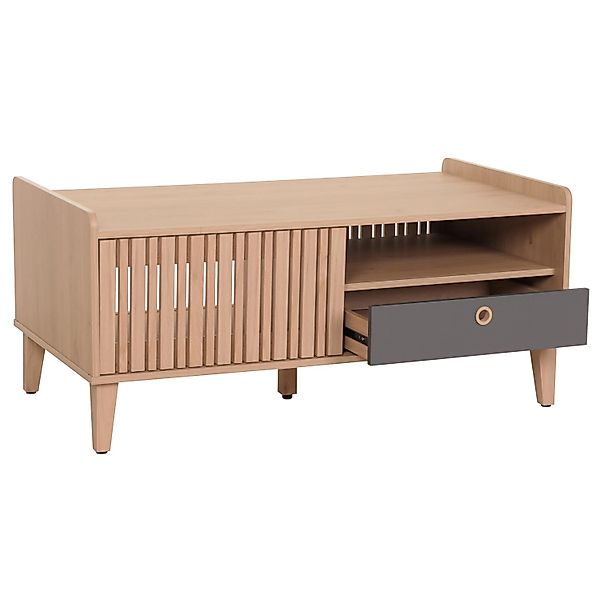 MCW Couchtisch M48 Beige Schublade Grau günstig online kaufen
