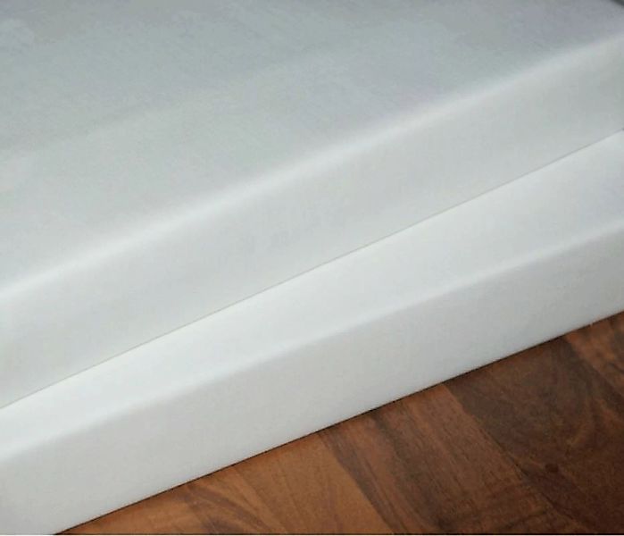 Elsterberg Premium Betttuch / Bettlaken 150x250 weiß ohne Gummizug 100% Bau günstig online kaufen