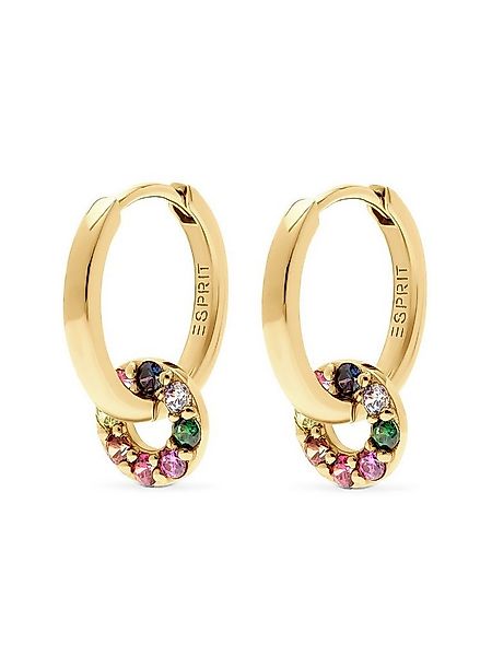 Esprit Paar Creolen ESPRIT Damen-Creolen 925er Silber 16 Zirkonia (Paar), C günstig online kaufen