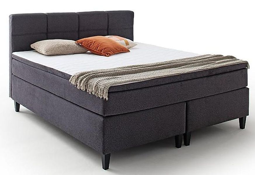 Boxspringbett ca. 180x200 mit 7-Zonen-TFK Matratze Komfortschaum-Topper Ant günstig online kaufen