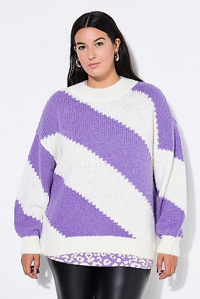 Studio Untold Strickpullover Pullover Oversize Shape diagonale Blockstreife günstig online kaufen