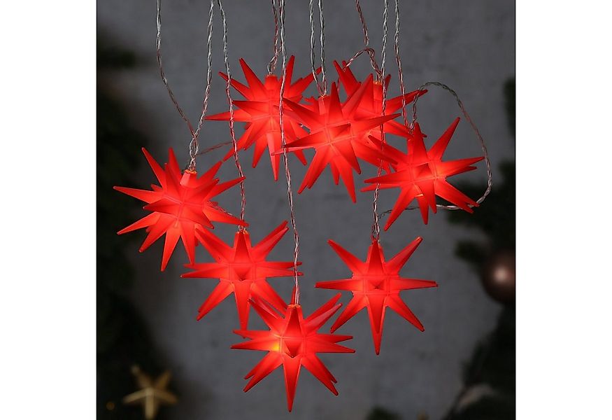 MARELIDA LED-Lichterkette LED Lichterkette 3D Sterne Deko außen Balkon 5 Mi günstig online kaufen
