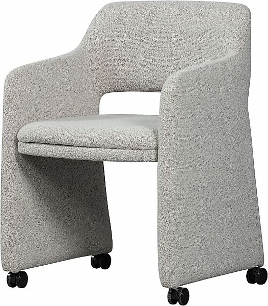 WOOOD Esszimmerstuhl "LYRIC ESSZIMMERSTUHL MIT RÄDERN GREIGE" () Der WOOOD günstig online kaufen