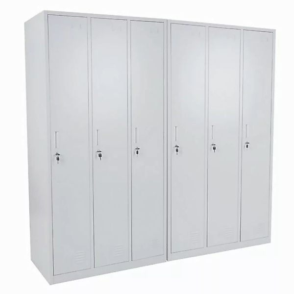 MCW Mehrzweckschrank Preston T829-6-H Metallschrank, 2er-Set, Lüftungsschli günstig online kaufen