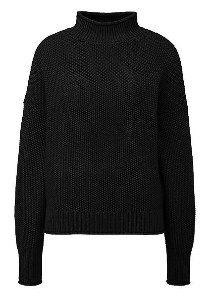 QS Stehkragenpullover Basic (1-tlg) mit Stehkragen und überschnittenen Schu günstig online kaufen