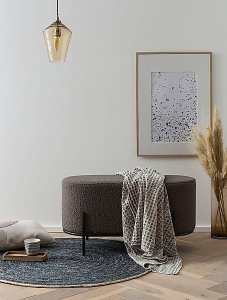 SalesFever Polsterhocker, mit Design-Gestell aus schwarzem günstig online kaufen