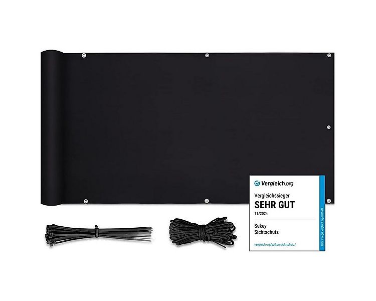Sekey Balkonsichtschutz Balkon Sichtschutz PES Balkon Deko mit Metalösen, K günstig online kaufen