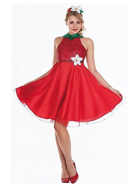 Metamorph Lebensmittel-Kostüm Erdbeerblüte Kostüm, Erdbeerrotes Glitzerklei günstig online kaufen