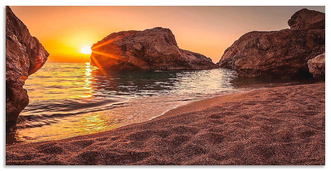 Artland Wandbild »Sonnenuntergang und Strand« Strand 1 Stk. tlg. als Alubil günstig online kaufen