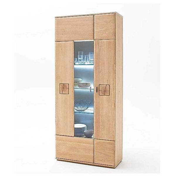 Pharao24 Vitrine Renemia aus Massivholz, mit LED Beleuchtung günstig online kaufen