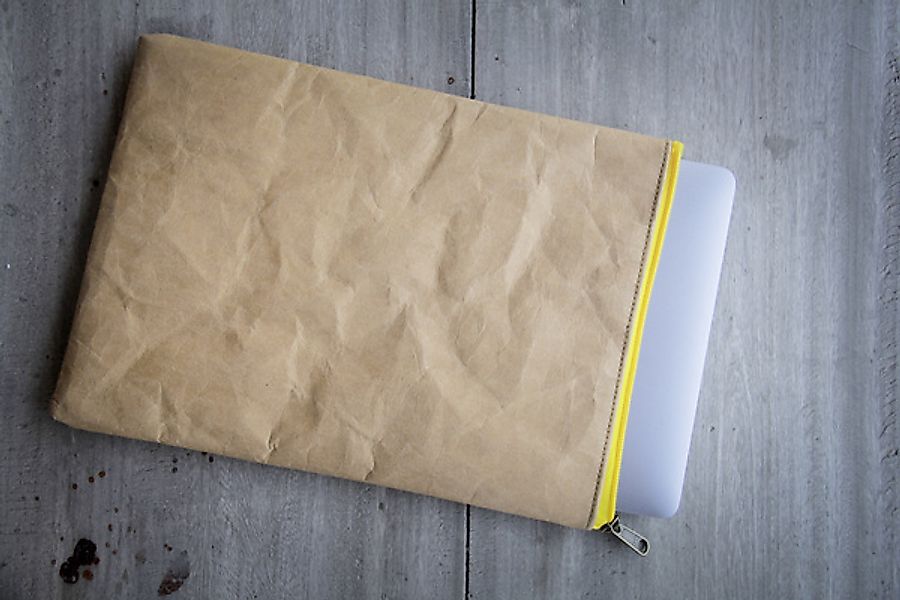 Kraft Papier : Laptop Case/ Tasche, Macbook Hülle 15 - 16 Zoll. Lederoptik günstig online kaufen