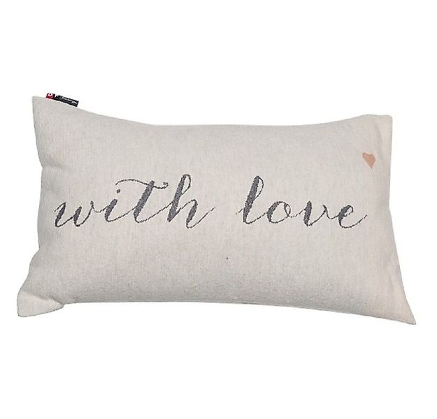 DAVID FUSSENEGGER Kissenbezug Silvretta 'with love' 30 x 50 cm Rohweiß günstig online kaufen