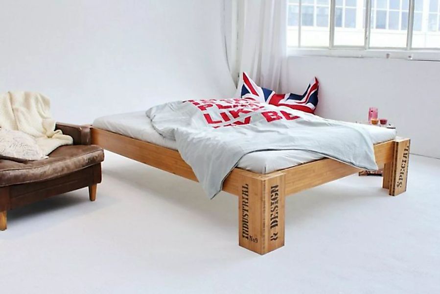 1001 Wohntraum Massivholzbett OPUS Bett aus Bambus ohne Rückenlehne, Steckb günstig online kaufen