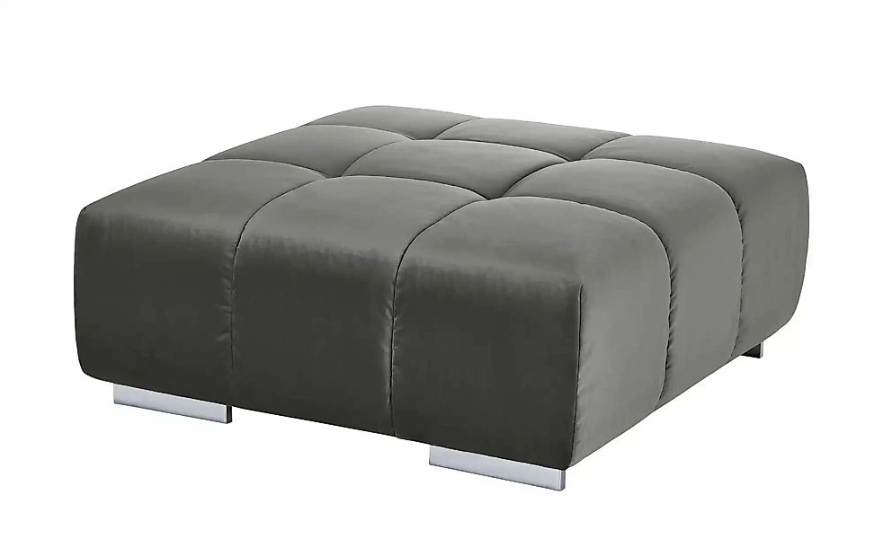 uno Hocker aus Samt  Origo ¦ grau ¦ Maße (cm): B: 103 H: 42 T: 103.0 Polste günstig online kaufen