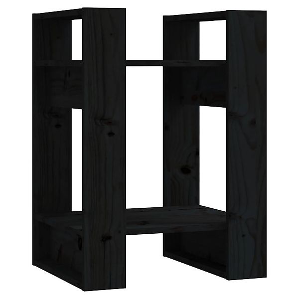 vidaXL Bücherregal Bücherregal/Raumteiler Schwarz 41x35x57 cm günstig online kaufen