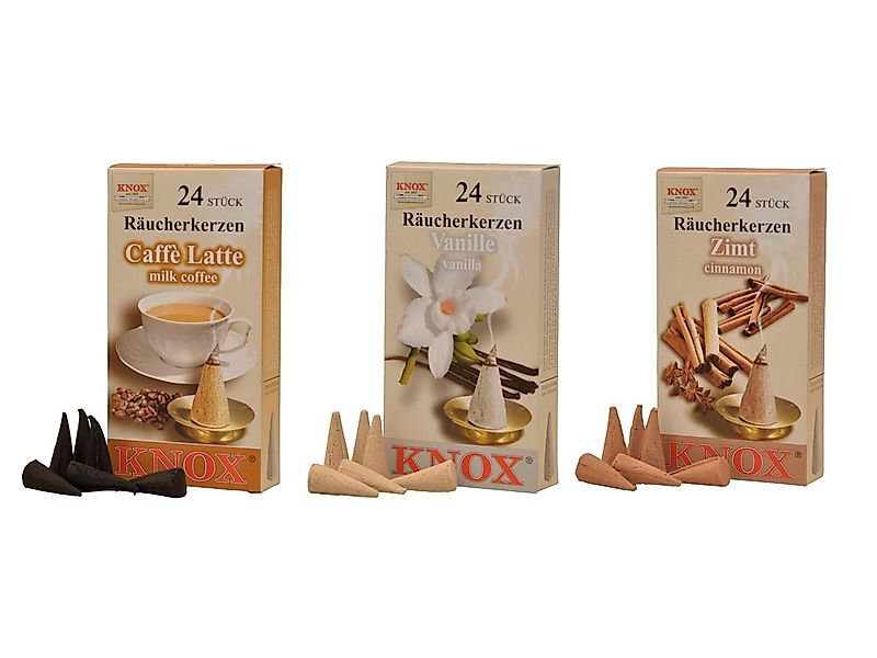 KNOX Duftkerze Räucherkerzen Kaffeduftset - Vanille Latte mit Zimt, entspan günstig online kaufen