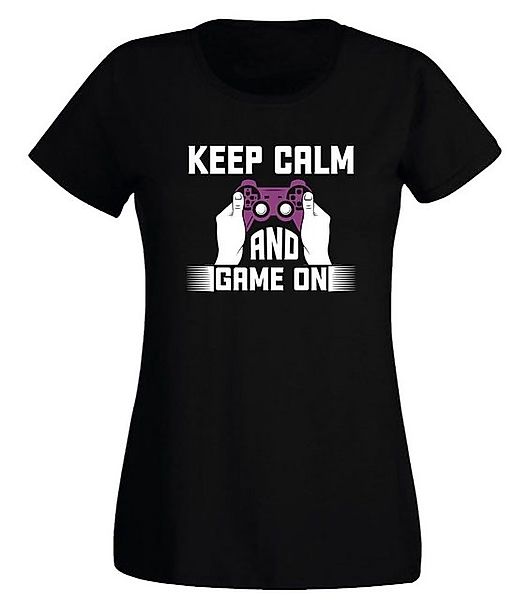 G-graphics T-Shirt Damen T-Shirt - Keep Calm and game on Slim-fit, mit tren günstig online kaufen
