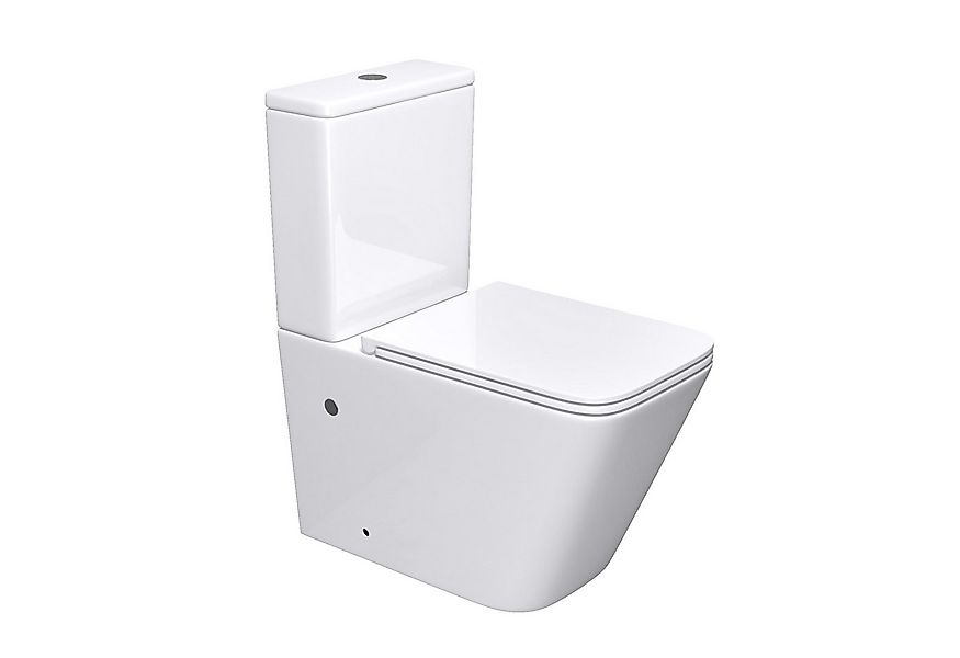 Mai & Mai Tiefspül-WC Spülrandlos Stand WC + Spülkasten + WC-Sitz (mit Soft günstig online kaufen