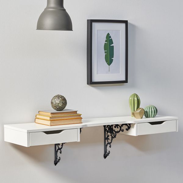 relaxdays Wandregalhalter 2er Set Regalwinkel antik, günstig online kaufen