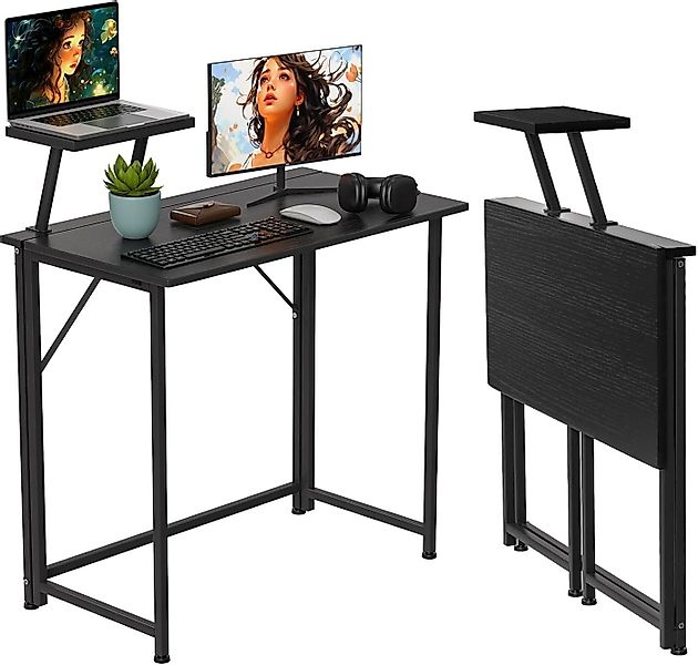 JEOBEST Computertisch Laptoptisch Kleiner Faltbarer Schreibtisch, Schmaler günstig online kaufen